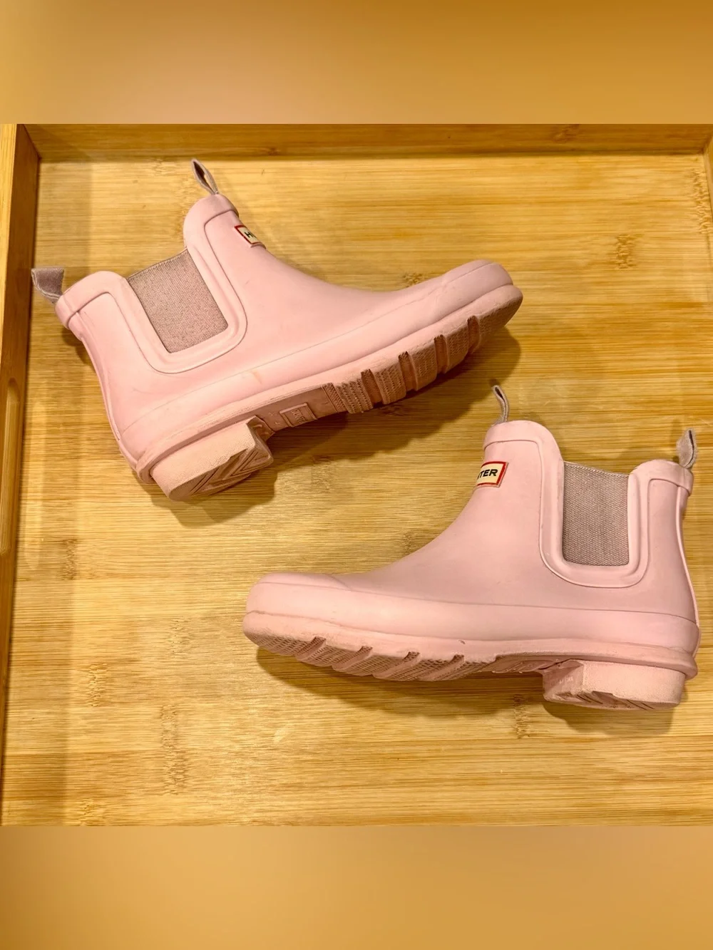 Hunter Pastel Pink Chelsea Rain Boots